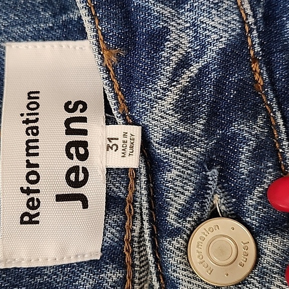 Reformation Charlene High Rise Cuffed Jean Shorts Size 31 NWT - Picture 11 of 16